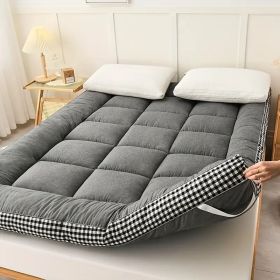 Mattress With Checkered Three-dimensional Edges, 4 Colors, King Size (Option: Gray)