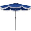 9FT Patio Umbrella, UPF 30+ Outdoor Market Umbrella with Crank, 8 Ribs, Push Button Tilt, Vented Patio Table Umbrella for Deck Backyard Lawn