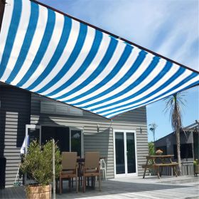 Rectangular Sunshade - Large Outdoor Sunshade for Courtyards, Gardens, and Swimming Pools - HDPE Fabric, Waterproof, Easy to Install (Color: Blue)