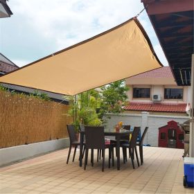 Rectangular Sunshade - Large Outdoor Sunshade for Courtyards, Gardens, and Swimming Pools - HDPE Fabric, Waterproof, Easy to Install (Color: Yellow)