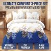 3 Piece Heavyweight Duvet Cover Set, Luxury 100% Microfiber Bedding with Hidden Zipper & 4 Corner Ties
