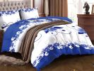 Blue White Floral Duvet Cover Set 3 Piece, Queen Size - Ultra Soft Microfiber Bedding Set with 2 Pillowcases (20x30 Inches) | Machine Washable