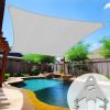 Super Ring 20'x20'x20' Beige Triangle Sun Shade Sail, Commercial Grade UPF50 Canopy, 280 GSM Heavy Duty Fabric, 98% UV Blockage