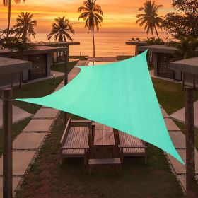Artpuch Custom Size Turquoise Sun Shade Sail Triangle Canopy 185 GSM Durable Fabric UV Block Awning for Outdoor Patio Garden Backyard (Customized Avai (Color: Turquoise, size: 12'X28')