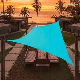 Artpuch Custom Size Mixed Turquoise Sun Shade Sail Triangle Canopy 185 GSM Durable Fabric UV Block Awning for Outdoor Patio Garden Backyard (Customize (Color: Mixed Turquoise, size: 11'X28')