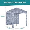 Beach cottage - 6 feet by 6 feet, with detachable side walls, a simple beach sunshade tent, equipped with storage bags, portable, UPF 50+ standard