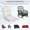 Outdoor Deep Seat Cushion Set, Waterproof & Fade Resistant Patio Chair Replacement Cushions for Outdoor Furniture, 1 Back & 1 Seat Cushion