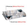 3 pieces set of blue tranquil floral duvet cover comfortable skin-friendly polyester fiber adult bedroom decor to help sleep