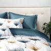 3 pieces set of blue tranquil floral duvet cover comfortable skin-friendly polyester fiber adult bedroom decor to help sleep