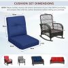 Outdoor Deep Seat Cushion Set, Waterproof & Fade Resistant Patio Chair Replacement Cushions for Outdoor Furniture, 1 Back & 1 Seat Cushion
