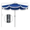 9FT Patio Umbrella, UPF 30+ Outdoor Market Umbrella with Crank, 8 Ribs, Push Button Tilt, Vented Patio Table Umbrella for Deck Backyard Lawn
