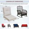 Outdoor Deep Seat Cushion Set, Waterproof & Fade Resistant Patio Chair Replacement Cushions for Outdoor Furniture, 1 Back & 1 Seat Cushion