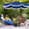 9FT Patio Umbrella, UPF 30+ Outdoor Market Umbrella with Crank, 8 Ribs, Push Button Tilt, Vented Patio Table Umbrella for Deck Backyard Lawn